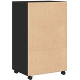 vidaXL Omarica na kolesih črna 55x40x91 cm inženirski les | Shoptok.si