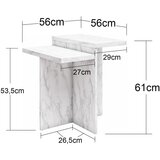 CosmoLiving by Cosmopolitan Crni stolić za kavu u mramornom dekoru 56x56 cm Brielle – | shoptok.hr