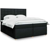  Krevet s oprugama i madracem crni 200x200 cm od tkanine | shoptok.hr