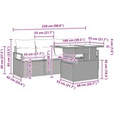  Sjedeća garnitura za vrt s pohranom 5 pcs Crna poliratan | shoptok.hr