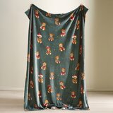 Catherine Lansfield Tamno zelena deka s božićnim motivom 170x130 cm Christmas Tartan Teddy Bear – | shoptok.hr