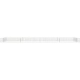 vidaXL Visoka greda gabion pocinkano jeklo 400x100x20 cm | Shoptok.si