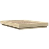 The Living Store Posteljni okvir z LED lučkami sonoma hrast 120x190 cm inž. les - Posteljni Okvir, (21526503) | Shoptok.si