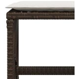vidaXL Vrtni taburei s jastucima 4 kom smeđi 41x41x36 cm od poliratana | shoptok.hr