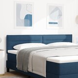 vidaXL Vzglavje z linijskim dizajnom Modro 180 cm Tkanina, (22008557) | Shoptok.si