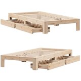 vidaXL Posteljni okvir brez vzmetnice 90x200 cm trdna borovina | Shoptok.si