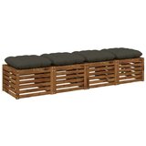  Jastučići za sjedenje VIANEN 4 kom. 100% poliester Antracit - Antracit 45 x 45 x 12 cm | shoptok.hr