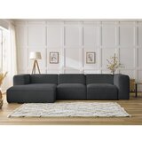 Bobochic Paris Temno siva kotna sedežna garnitura iz tkanine bouclé (levi kot) Zephyr – | Shoptok.si