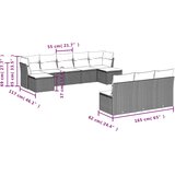  10-dijelni set vrtnih sofa od poliratana s jastucima smeđi | shoptok.hr