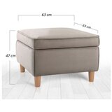 Atelier Del Sofa Tabure Roscen, 63x43x63cm, Sivi | Eponuda.ba