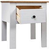  Nočna omarica bela 46x40x57 cm borovina Panama Range, (20623807) | Shoptok.si