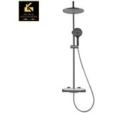 Kranig Kraanwerk Ekskluzivna pipa za prho | nadometna tuš garnitura | Prelomno oblikovanje | Elvira | Gunmetal Grey | Bela | Zlato | Chrome, (21732296) Cene