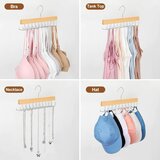TOPIA HANGER 2x leseno obešalo za pasove in kravate z 20 kavlji | Shoptok.si