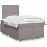 vidaXL box spring postelja z vzmetnico taupe 120x200 cm blago, (21309355) | Shoptok.si