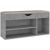 Maison Chic Klop za čevlje - Sedež za čevlje z blazino betonsko siva 104x30x49 cm inžen. les, (21777600) | Shoptok.si