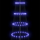 vidaXL LED božično drevesce Modra 138.5 x 138.5 x 399 cm Kovina | Shoptok.si