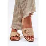 Boto Ladies Flat Heeled Sandals With Bow Beige Sallariela | ePonuda.com