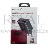  kućni punjač (kuciste) fulltech a+c FC10 (led display) 3A 20W crna | ePonuda.com