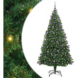 vidaXL Umestno božično drevo Zelena 210 cm PVC, jeklo in plastika, (5000066395) | Shoptok.si