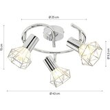 Mömax reflektor klausi, kromirano, 3 x 40 w | Shoptok.si