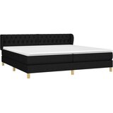  S oprugama i madracem crni 200x200 cm od tkanine | shoptok.hr