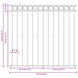  Ogradni panel ASSEN čelik 1,7x1,2 m Crni | Eponuda.com