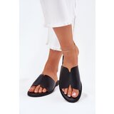 EVENTO Women's Eco Leather Slippers On Flat Heel Black Kalimira | shoptok.hr