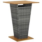 In barski stol sivi 80x80x110 cm poliratan i masivno drvo bagrema | shoptok.hr