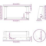  Noge za klub stolić U-oblik 2 kom Prirodni čelik 60 x (30-31) cm Čelik - Prirodna 60 x (30-31) cm 1 | shoptok.hr