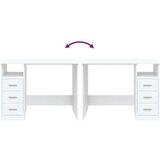 vidaXL Radni stol s ladicama bijeli 102 x 50 x 76 cm konstruirano drvo | shoptok.hr