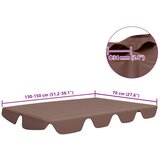  Zamjenski krov za vrtnu ljuljačku smeđi 150/130 x 105/70 cm | shoptok.hr