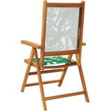  Vrtni naslonjači 6 kom zeleni od tkanine i masivnog drva | shoptok.hr