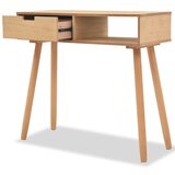 Maison Chic konzolna miza - miza ob steni iz masivne borovine 80x30x72 cm rjava, (21786554) | Shoptok.si