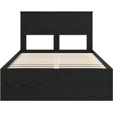  Krevetna konstrukcija Crna 135 x 190 cm Čvrsto borovo drvo | Eponuda.com