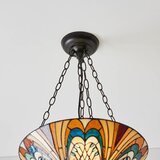 Endon 70750 - Luster na lancu Tiffany HECTOR 3xE27/60W/230V, prečnik 40 cm | Eponuda.com