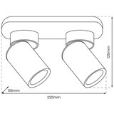 SPOT lampa ANDY 2xGU10/8W/230V crna/zlatna | Eponuda.com