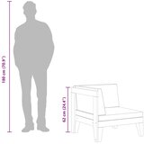 Modularna kutna sofa i krem bijeli jastuci od bagremovog drva | shoptok.hr