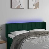  LED uzglavlje tamnozeleno 147x16x78/88 cm baršunasto | shoptok.hr