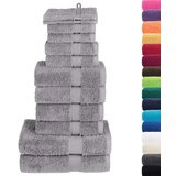 vidaXL 12-dijelni vrhunski set ručnika sivi 600 gsm 100 % pamuk | shoptok.hr