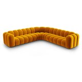 Micadoni Žuta baršunasti kutna garnitura Lupine – | shoptok.hr