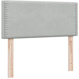 Box Spring krevet s madracem i LED svijetlo sivi 90x220 cm baršun | shoptok.hr