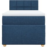 vidaXL Box spring postelja z vzmetnico modra 100x200 cm blago, (21290924) | Shoptok.si