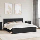  Krevetna konstrukcija Crna 180 x 200 cm Konstruirano drvo | shoptok.hr