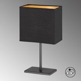 Fischer & Honsel Črna namizna svetilka s tekstilnim senčilom (višina 30 cm) Kate – | Shoptok.si