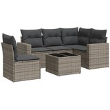 6-dijelni set vrtnih sofa od poliratana s jastucima sivi | shoptok.hr