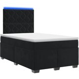  Boxspring krevet s madracem Crna 120 x 200 cm Baršun - Crna 120 x 200 cm Dizajn s rombovima | shoptok.hr