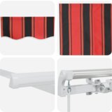 vidaXL Retraktilna tenda Oranžna in Rjava 600 x 300 cm blago | Shoptok.si