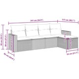 vidaXL 5-dijelna vrtna garnitura od poliratana s jastucima crna | shoptok.hr
