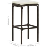  Barska garnitura z blazinami 5-delna rjava | Shoptok.si