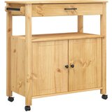 The Living Store Kuhinjski voziček MONZA 84x40x90 cm trdna borovina - Kuhinjski Voziček, (21442757) | Shoptok.si
